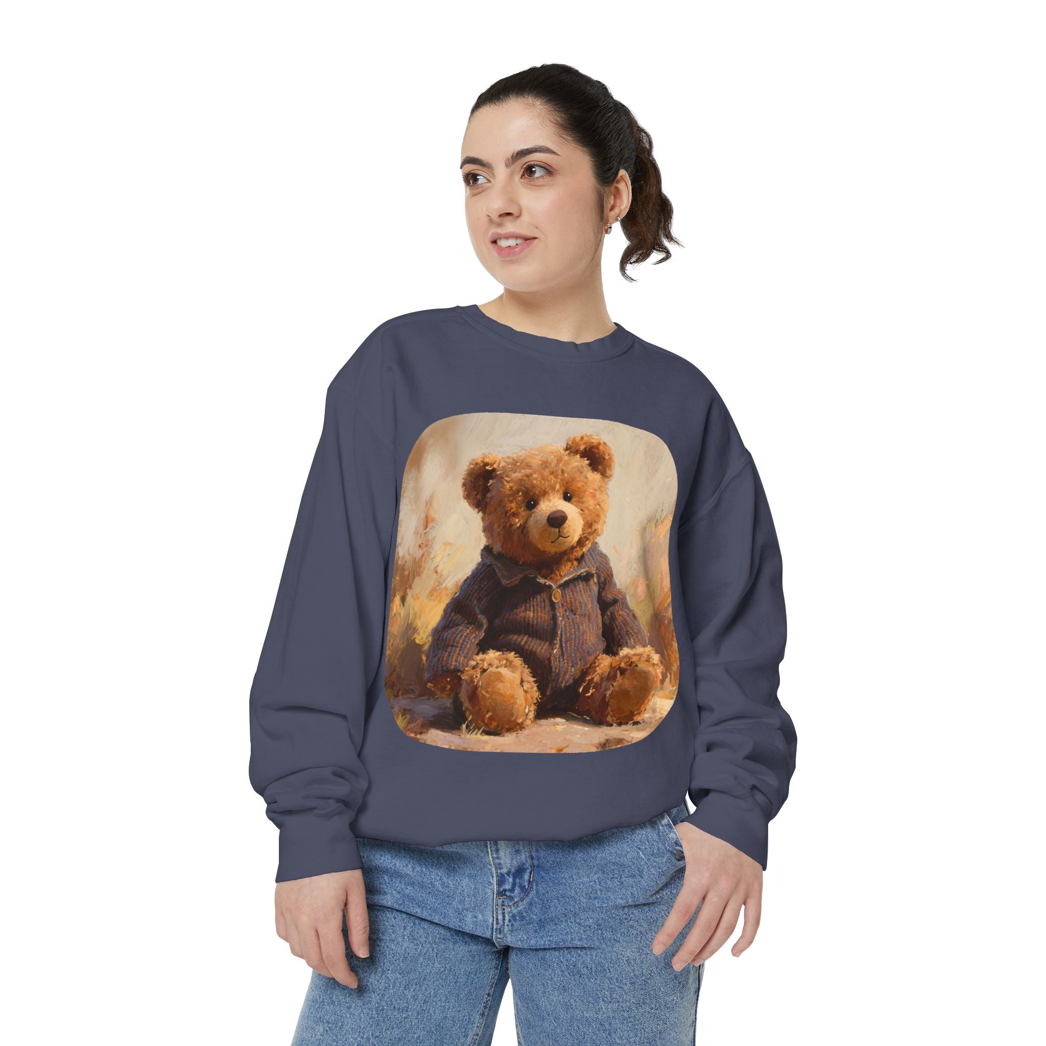 Teddy Bear Sweatshirt — Vintage Plush Bear Graphic Crewneck