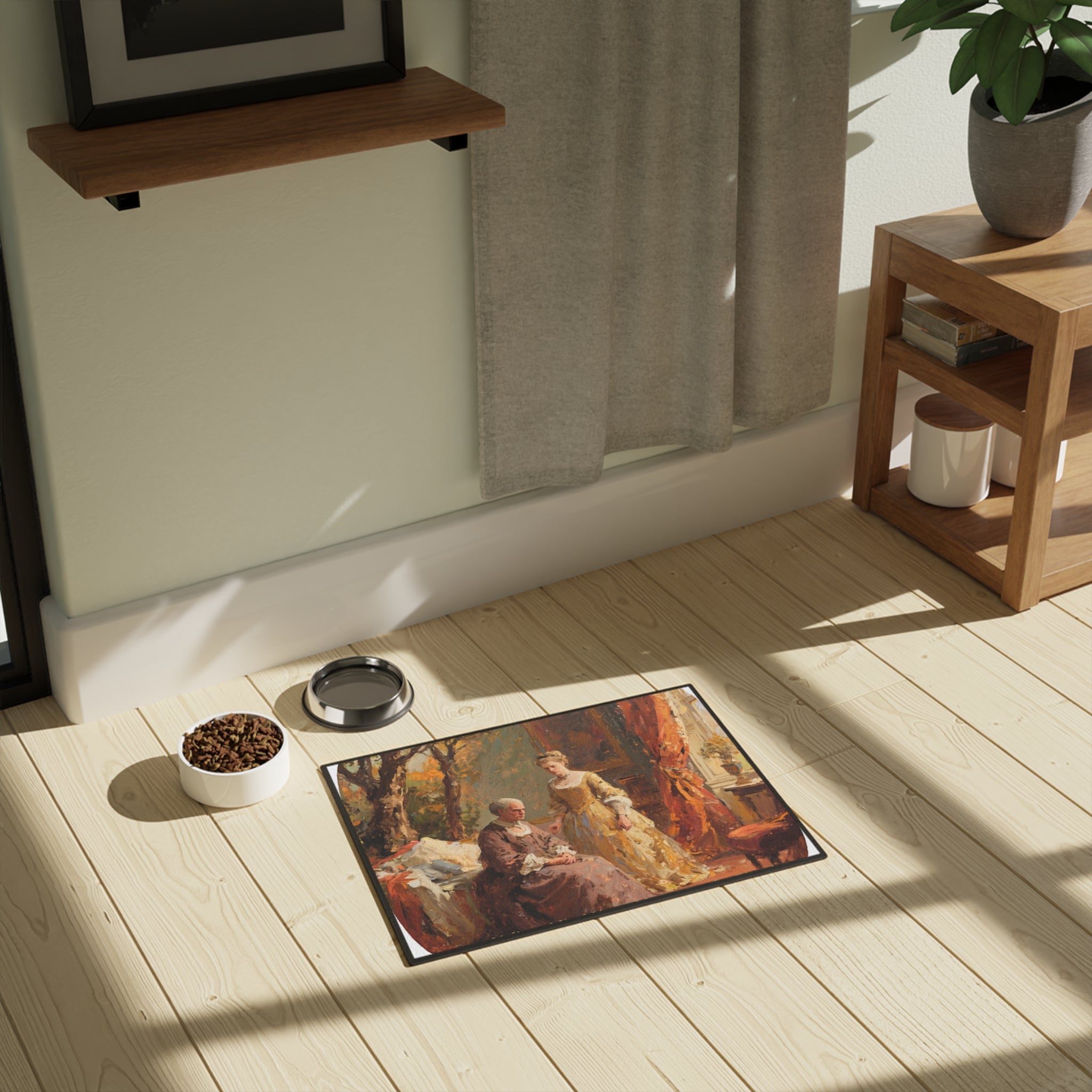 Mind Your Manner Or Else! Personalized Pet Feeding Mat 18 x 24