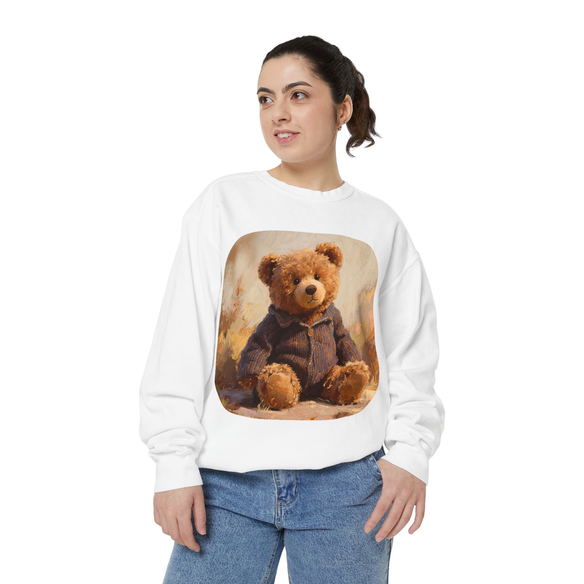 Teddy Bear Sweatshirt — Vintage Plush Bear Graphic Crewneck