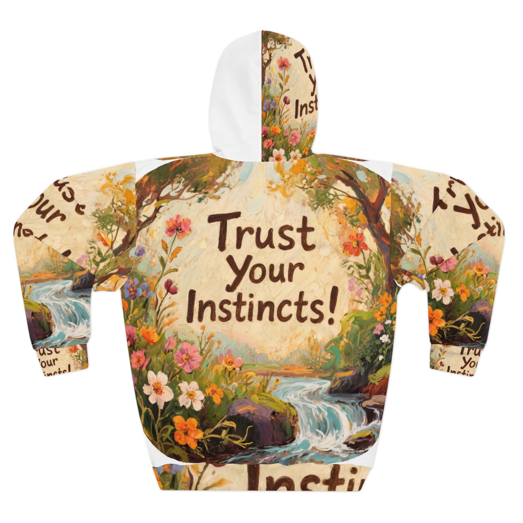 Trust Your Instincts! Unisex Artistic AOP Hoodie