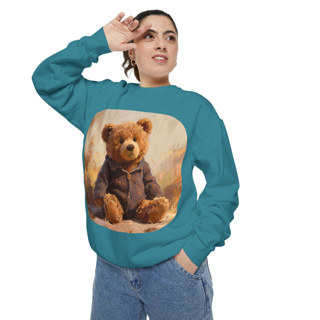 Teddy Bear Sweatshirt — Vintage Plush Bear Graphic Crewneck